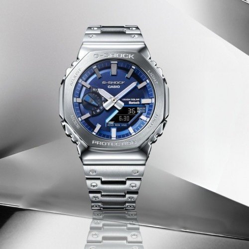 CASIO G SHOCK GM2110 SILVER BLUE DAIL JAPAN