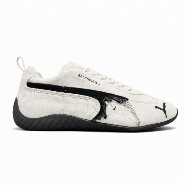 WMN Balenciaga xPumma White and Black Athletic Shoes TOP BATCH UA