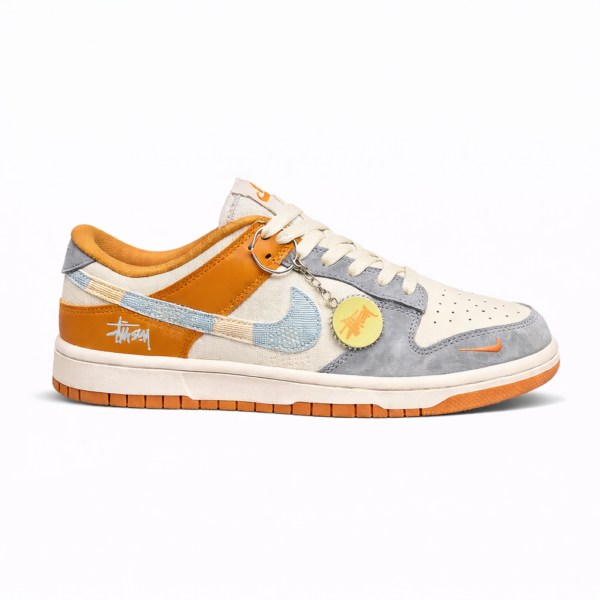 Nike SB DUNK STUSSY GREY ORANGE 2025 Suede Quality TOP BATCH UA