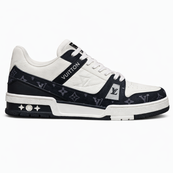 Louis Vuittton LV Trainer Monogram White Black Denim TOP BATCH UA