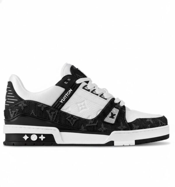 Lv Louis Vuitton trainer embossed monogram - white black TOP BATCH UA